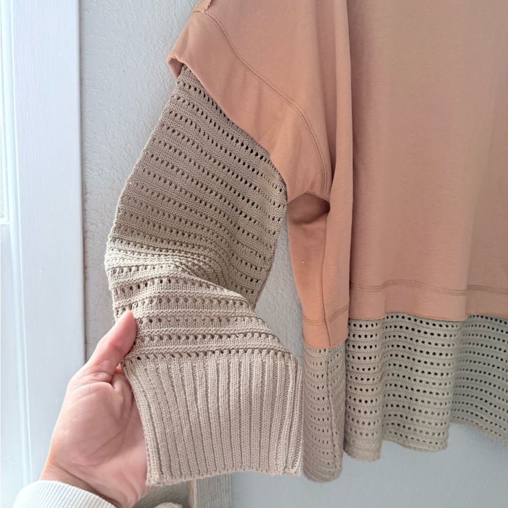 BiBi Peach and Beige Knit Sweater - Picture 3 of 6